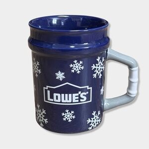 Lowes 2025 Black Friday Christmas Cobalt Snowflake 5 Gallon Bucket Coffee Mug